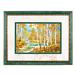 Янтарная картина «Лесной ручей» 46 х 36 см